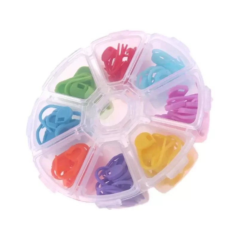 

Pcs Locking Stitch Markers Resin Small Clip Knitting Tools Crochet Latch Knitting Accessories Needle Clip Hook with box