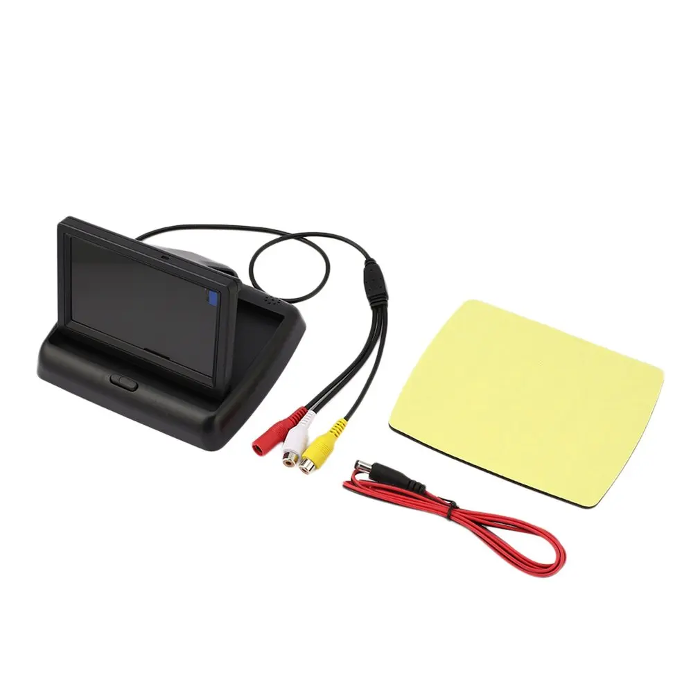 

4.3" Folding Monitor Display + Waterproof Wide Angle Rear View Backup Camera Universal Car Reversing Assistance Kit Hot