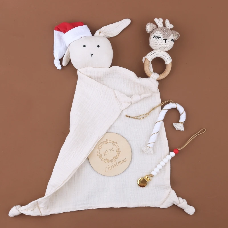 

1Set Baby Stuff Cotton Soothe Appease Towel Pacifier Clip Chain For Newborn Toy