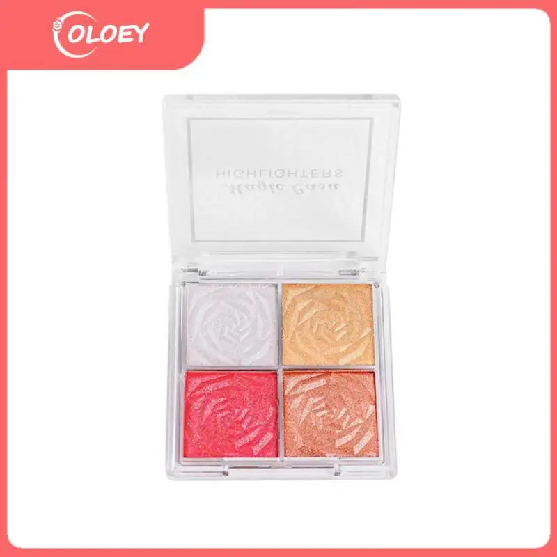 

Brighten Face Blush Highlight Powder Shimmer Illuminate Highlight 4 Colors Highlighter Bronzers Face Contour Blush Cosmetics