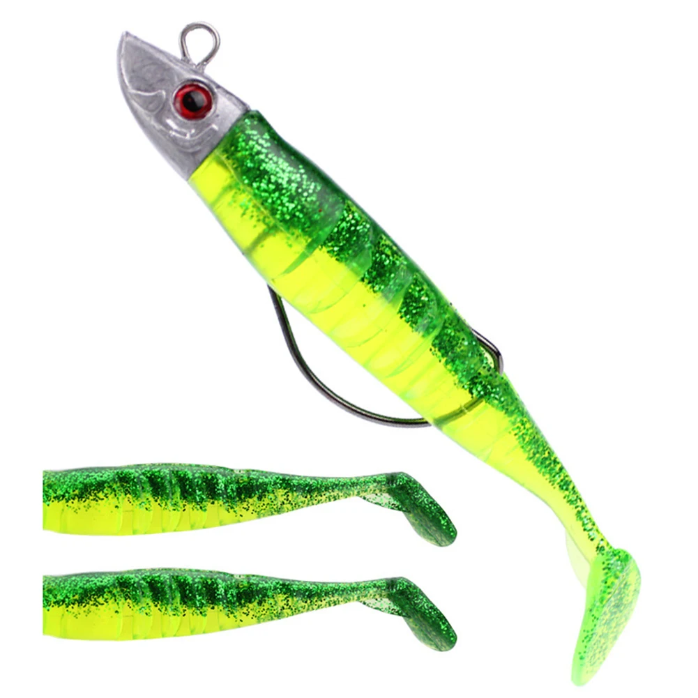 

1pc 9cm/15g Artificial Bait Lead Head Soft Fishing Lure Bass Crankbait Wobbler Replace Fishtail Carp Fishing Accessories