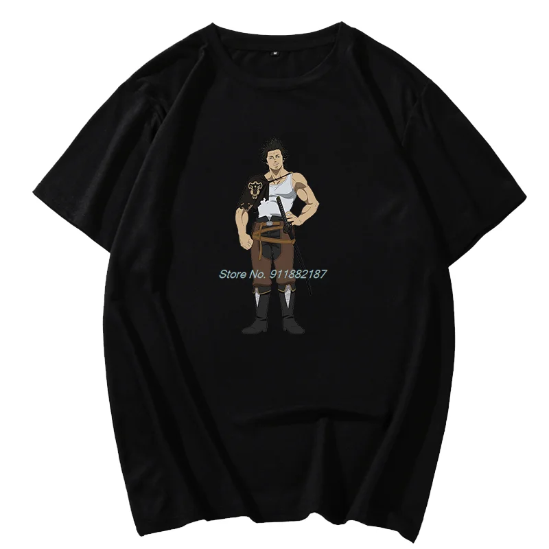 

Clover Anime Yami Sukehiro graphic t shirts short sleeve t-shirts oversized t shirt Summer Harajuku Streetwear Men's clothing
