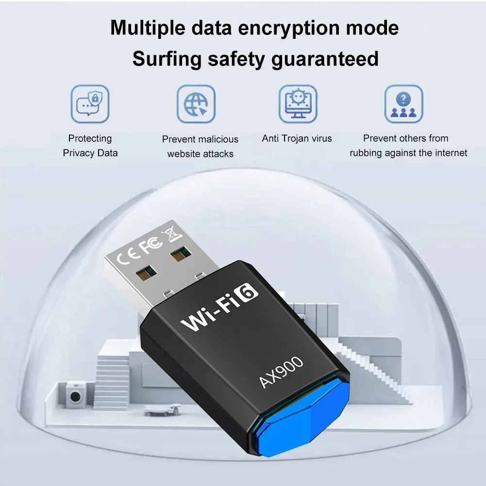 AX900 WiFi 6 USB-адаптер Wi-Fi беспроводная сетевая карта Ethernet двухдиапазонный накопитель