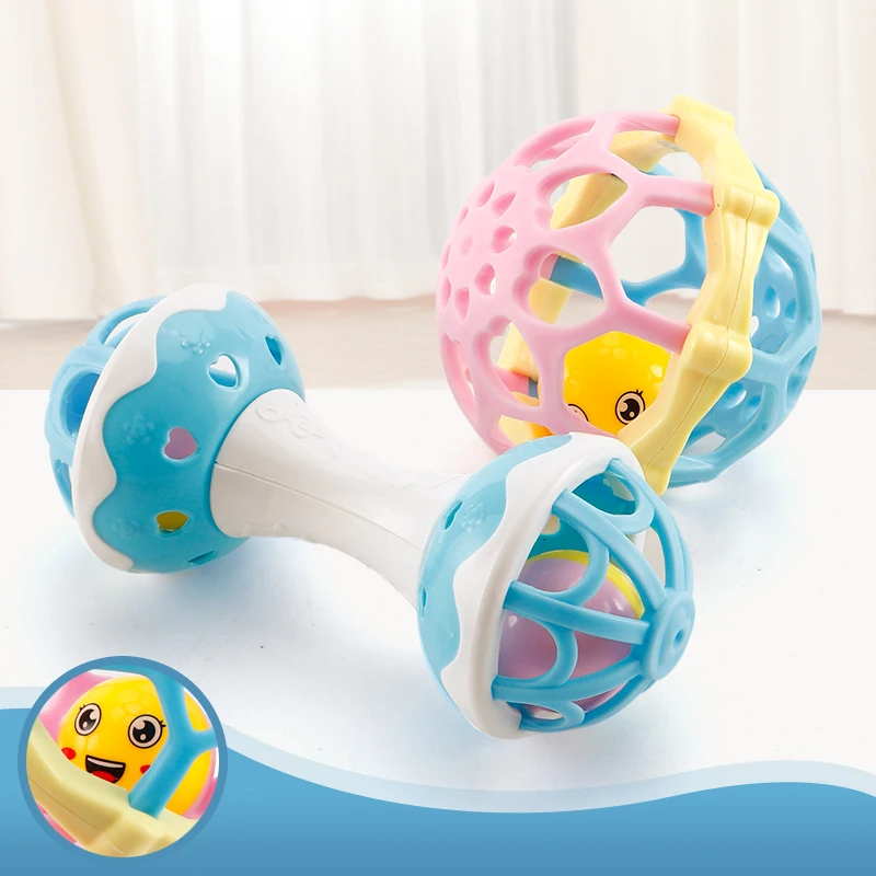 

Newborn Baby Teether Rattles Jingle Bells Baby Toys 0-12 Months Lovely Hand Hold Shaking Bell Baby Rattles Toys