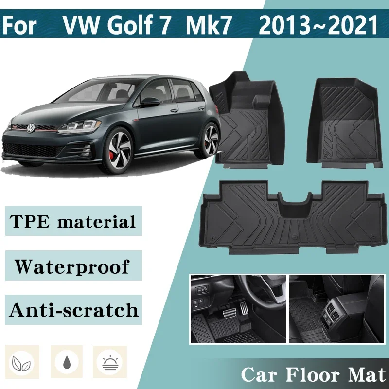 Автомобильные коврики с левым рулем для Volkswagen VW Golf 7 Mk7 5 дверей 2015 ~ 2021