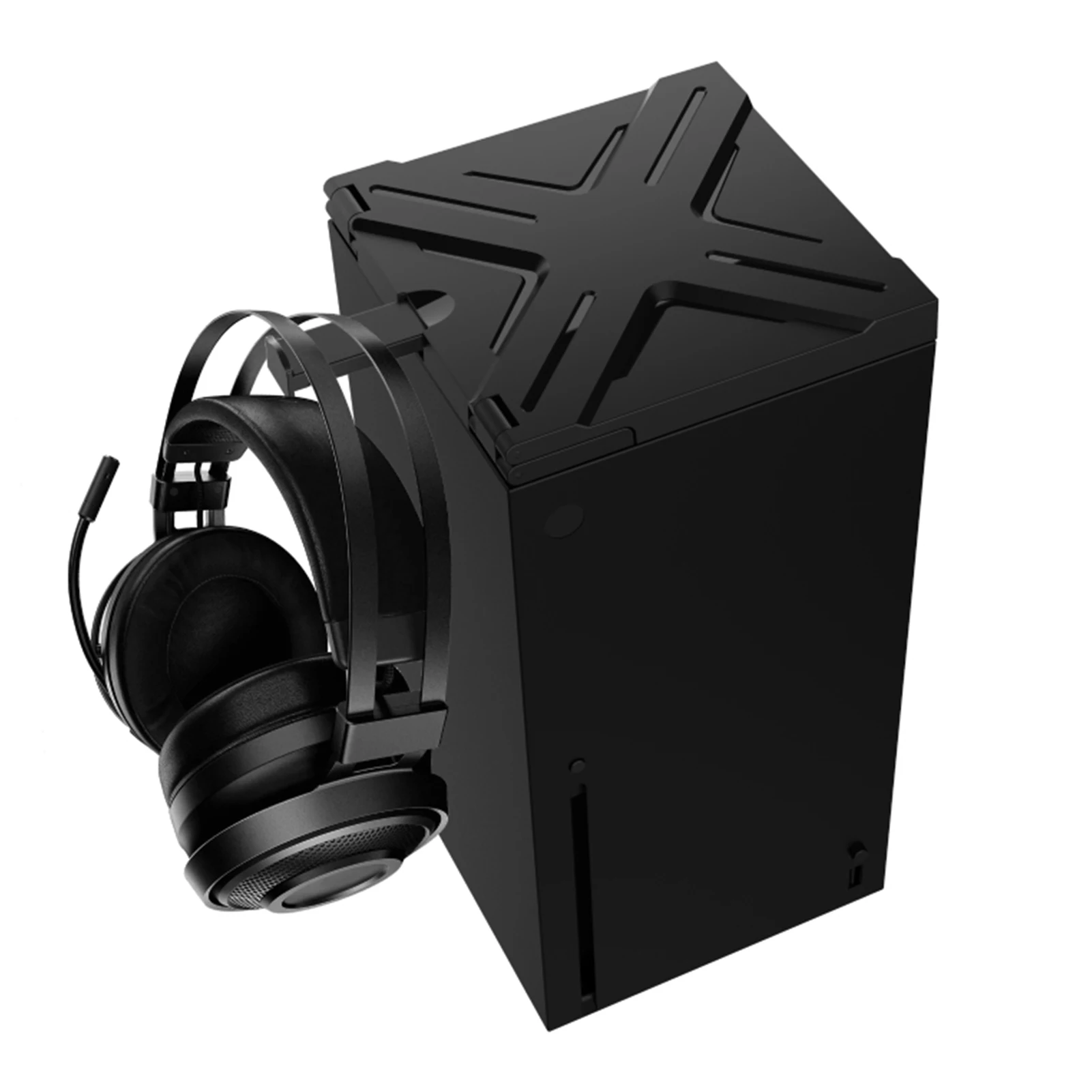 

Console Dustproof Case Filter Dust Proof Filter Stopper Case For Xbox Series X/S Game Host Protector With Headset Bracket Hook