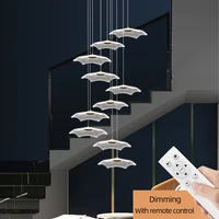 modern attic chandelier staggered staircase chandelier living room villa dining room kitchen lamp staircase long line chandelier