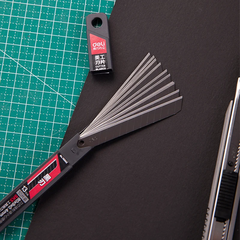 Сменные лезвия в коробке металлическое лезвие из углеродистой стали 18 мм 9 для