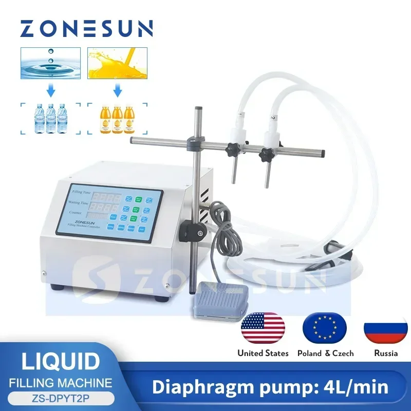 

ZONESUN ZS-DPYT2P Полуавтоматическая машина для розлива жидкости