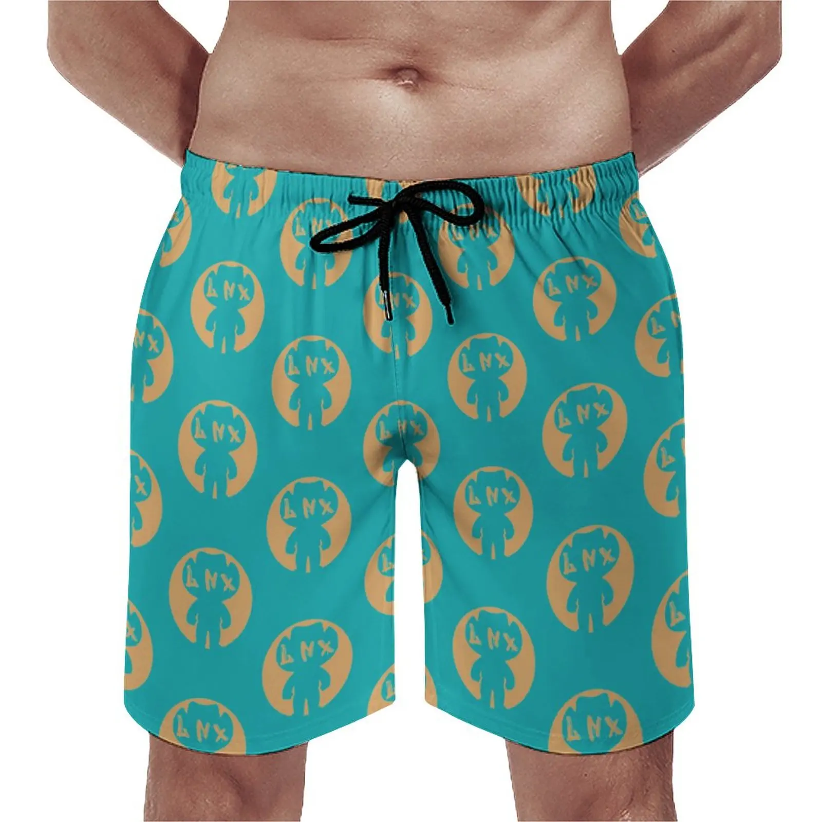 

Hatnaselolx Lil Nas X Singer Board Shorts Montero Album Song Mini Logo Pattern Beach Short Pants Men's Printing Plus Size Trunks