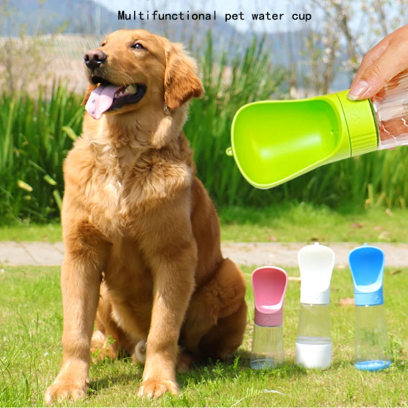 

Pet Water Bottle Feeder Bowl 2 in 1 Food Feeding Water Dispenser Dog Water Bottle Portable Dog&Cat Supplies Water Bowl