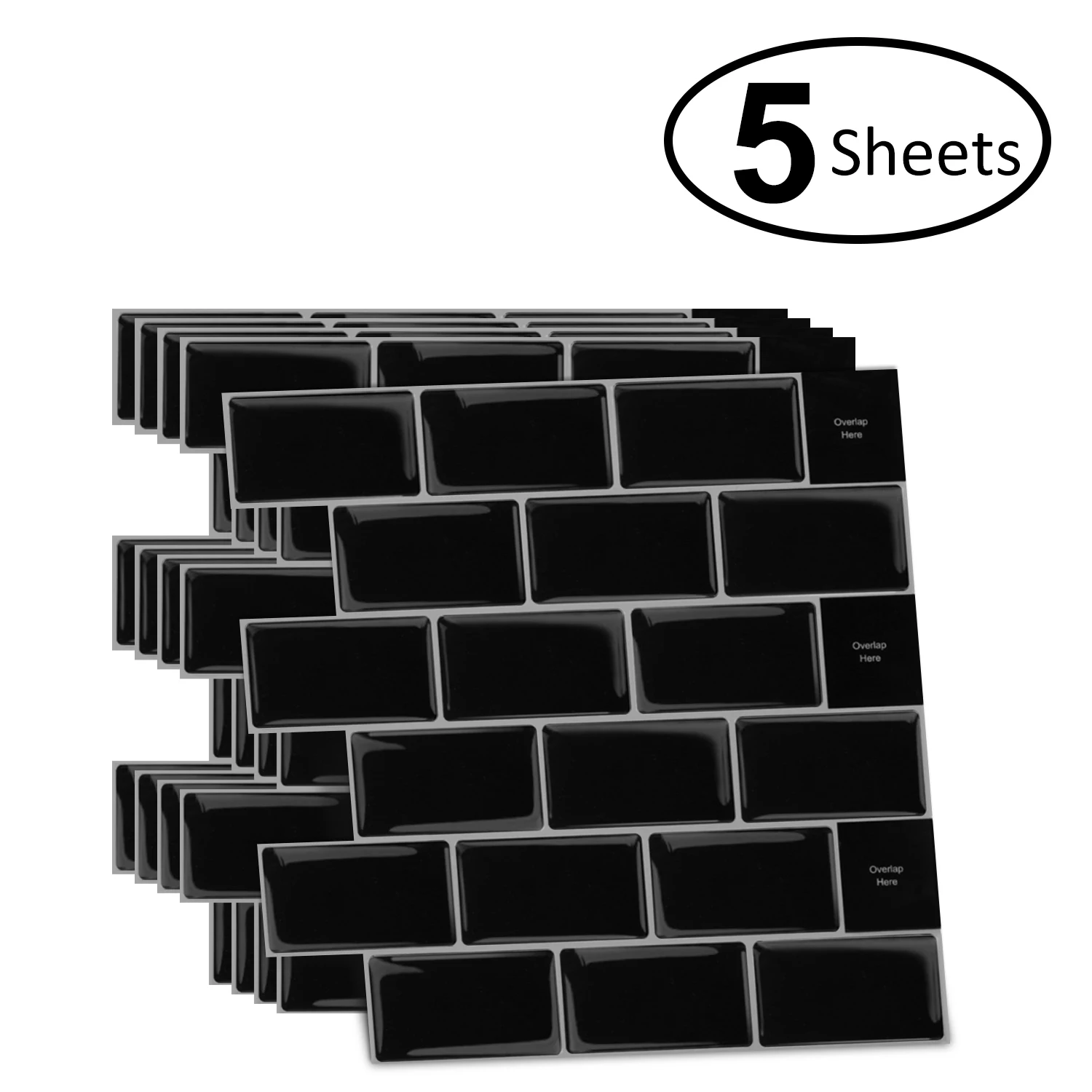 

5 шт. 3D наклейки на плитку WalDecoo