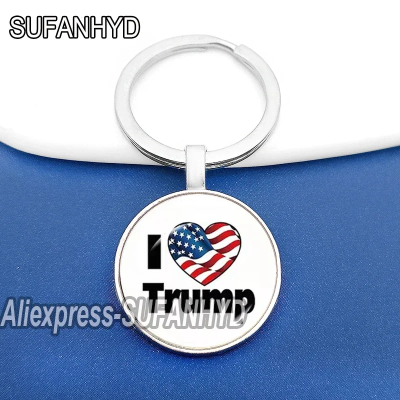 Брелок для ключей с надписью Never Stop Fighting сделайте Америку прекрасной снова