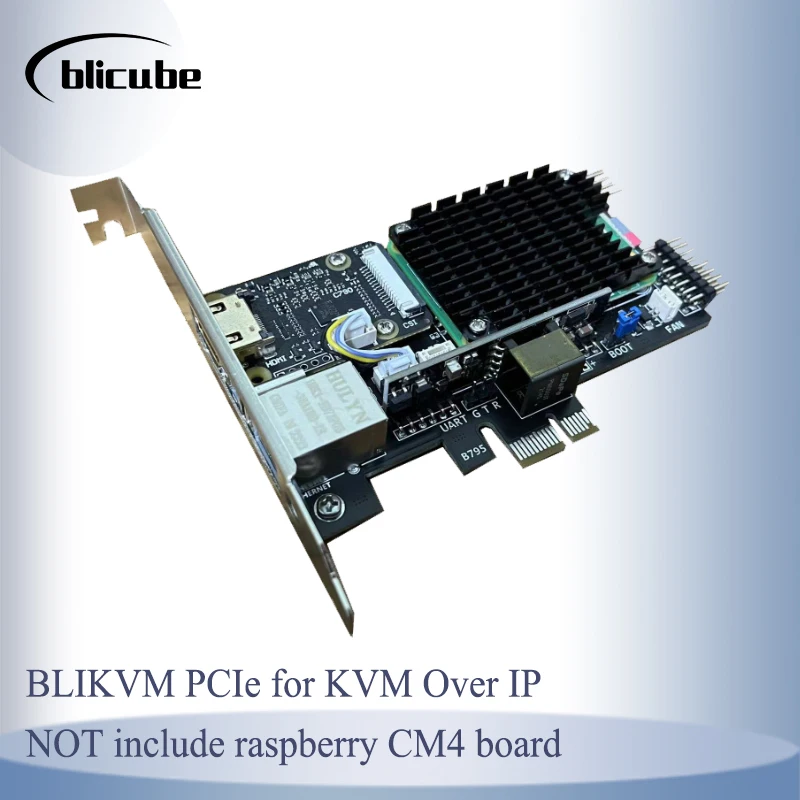 BliKVM PCIe ''KVM over IP'' Raspberry Pi CM4 PoE HDMI CSI PiKVM v3