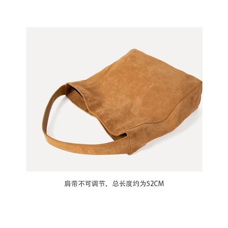 Новая зимняя матовая замшевая женская сумка из коровьей кожи сумка-тоут в стиле