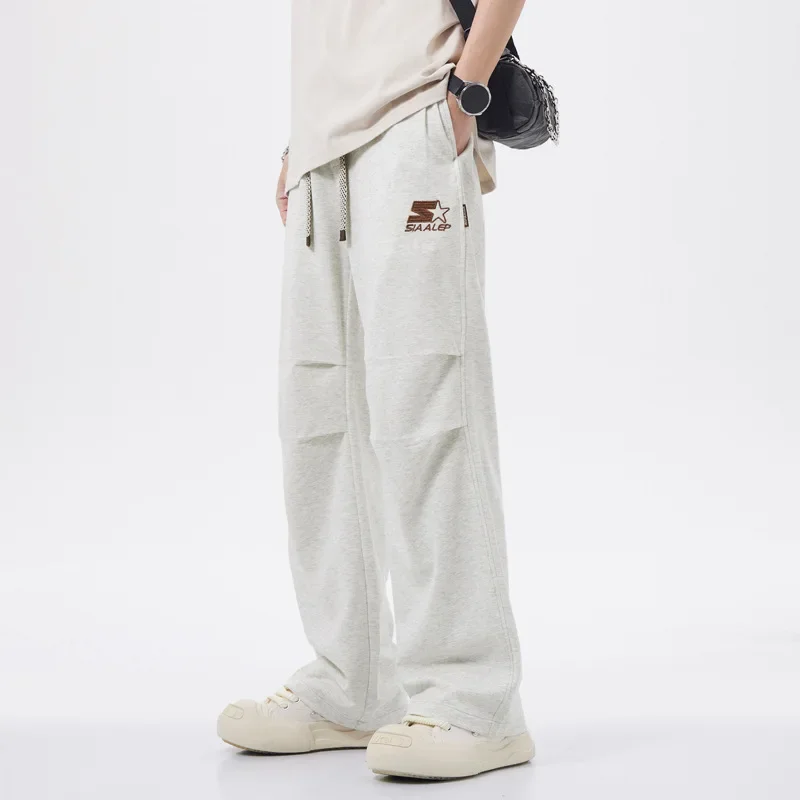 Модные брендовые мужские прямые брюки-карго свободного кроя универсальные