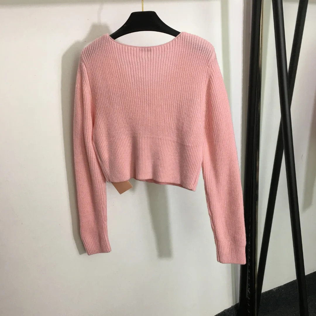 

Новинка 2023, вязаный кардиган с длинными рукавами, украшенный бусинами, с надписью Love, Женский Топ