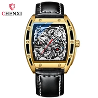 luxury automatic mechanical watch business male gold watch case mens mechanical watch rhinestone decoration rel%c3%b3gio masculino