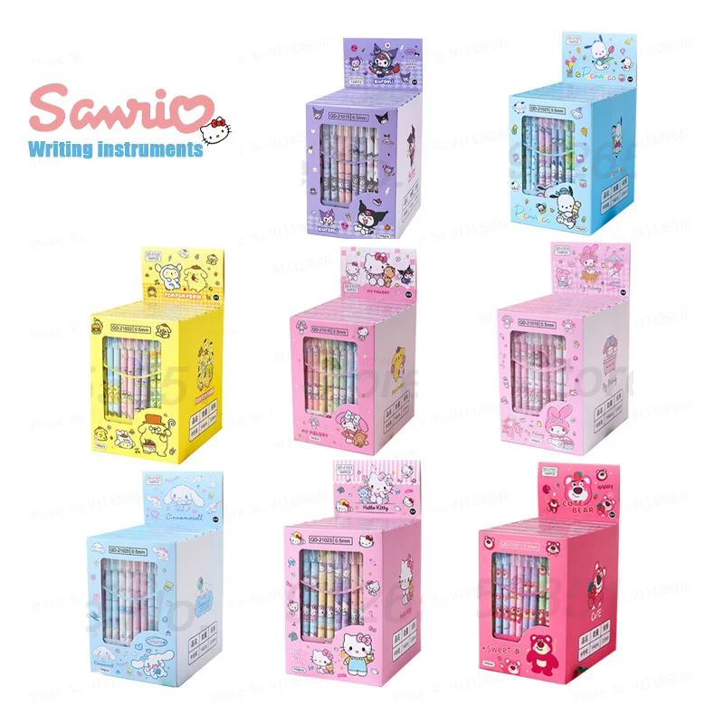 

12-144 шт. стираемая нейтральная ручка II GEN Hellokitty Melody Kuromi Cinnamoroll роликовая шариковая ручка школьные принадлежности канцтовары оптом