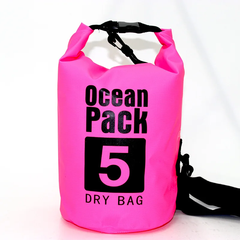 PVC Waterproof Dry Bag 5L 10L 20L 30L Outdoor Diving Foldable Storage Man Women Beach Swimming Bag Rafting River Ocean Backpack images - 6