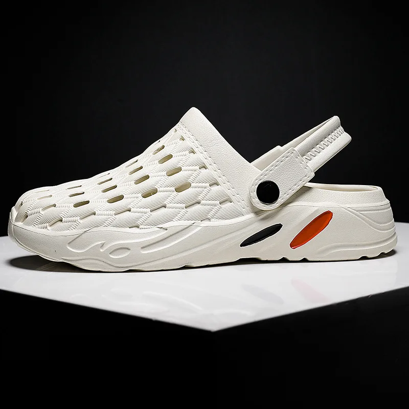 Мужские летние сандалии шлепанцы Пляжная прогулочная дышащая Нескользящая