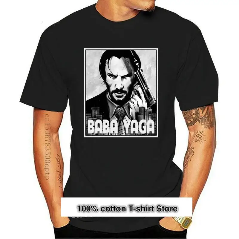 Camiseta de algodón para hombre, camisa de John Wick Keanu Reeves Baba Yaga, color negro, S-6XL