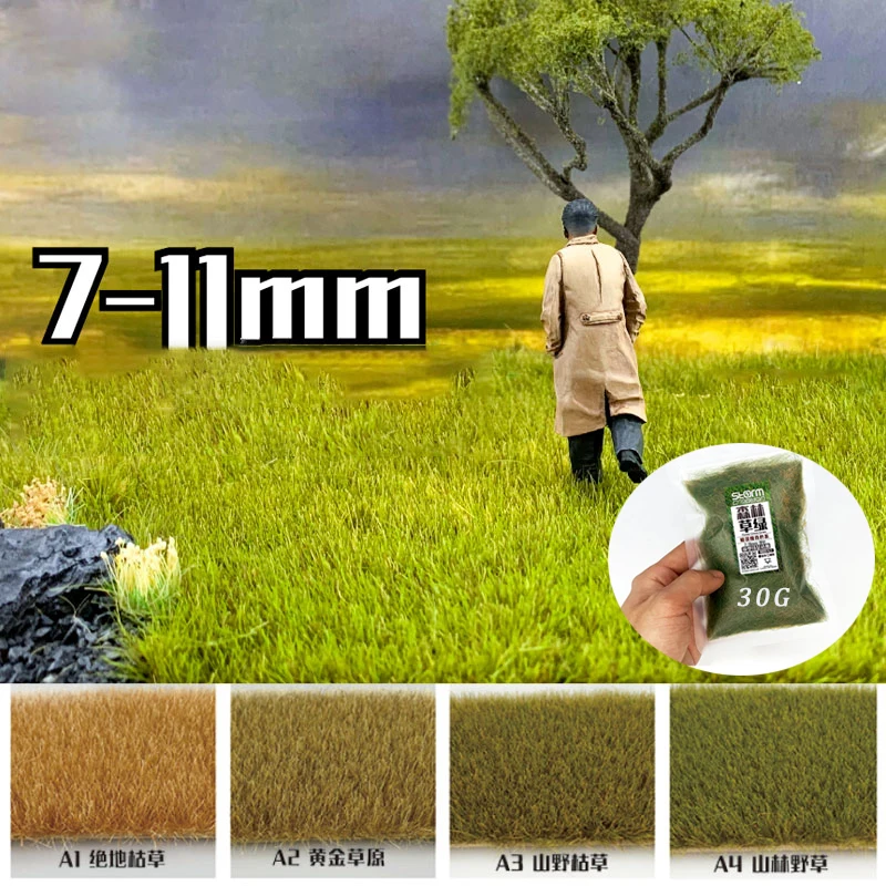 

7-11mm DIY Model Making Diorama Static Grass Powder Architecture Building Layout Railway Train Landscape Simulation Turf Lawn
