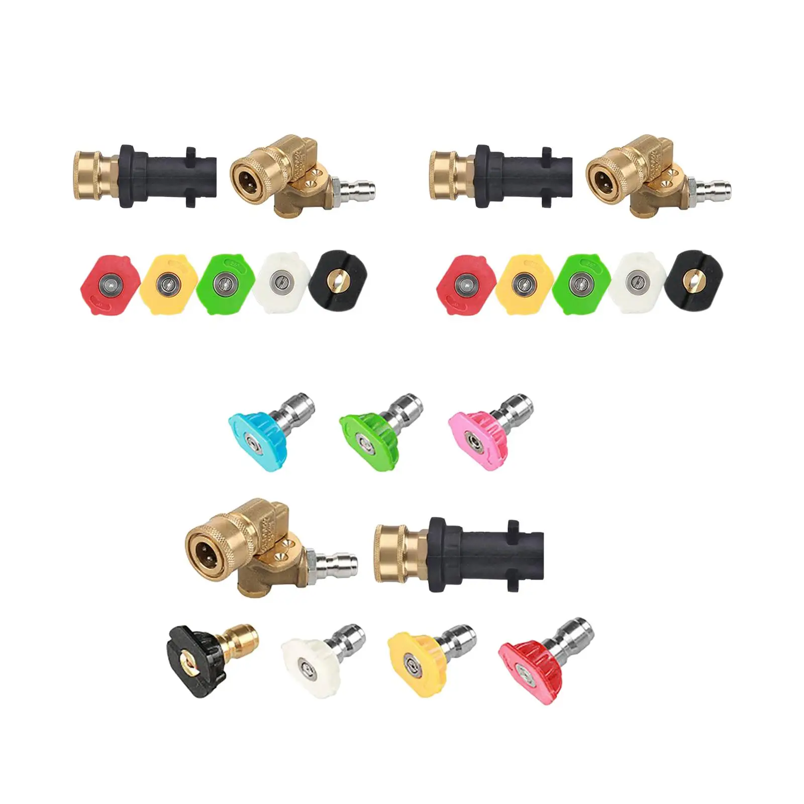 

Pressure Washing Adapter Kits, Pivoting Coupler, Durable Adjustable Fittings