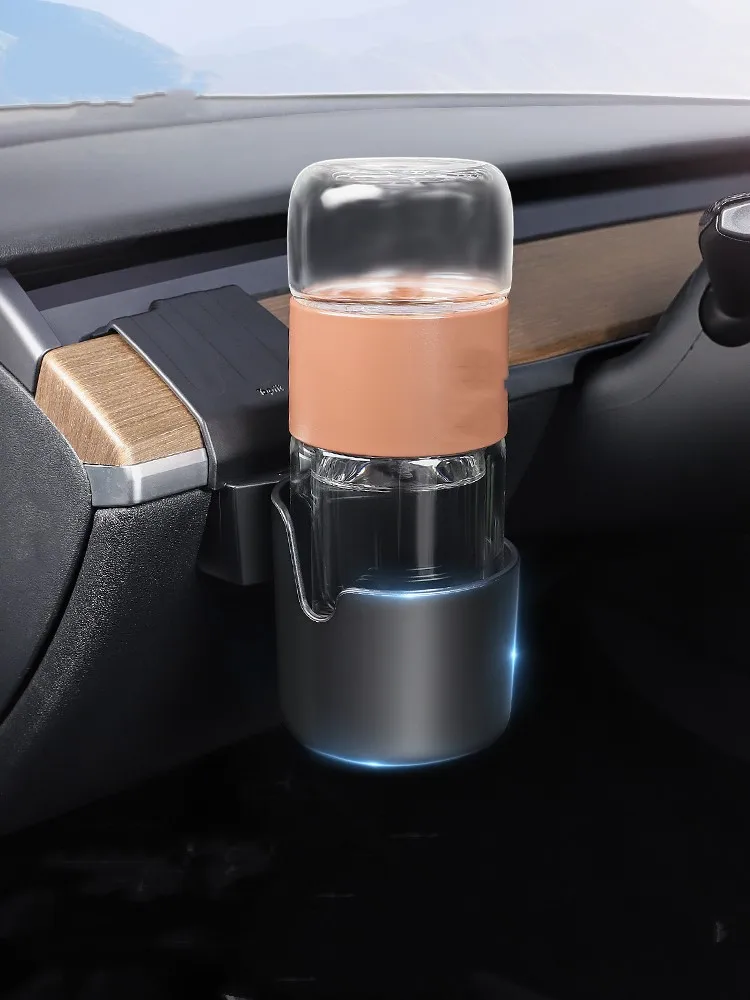 

Держатель для стакана воды на приборную панель, фиксированный органайзер, коробка для хранения, держатель телефона для Tesla Model 3, аксессуары Y модели