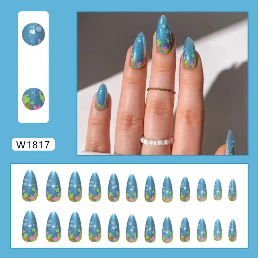 Маникюр Длинные миндалевидные и балерины Накладные ногти Красный