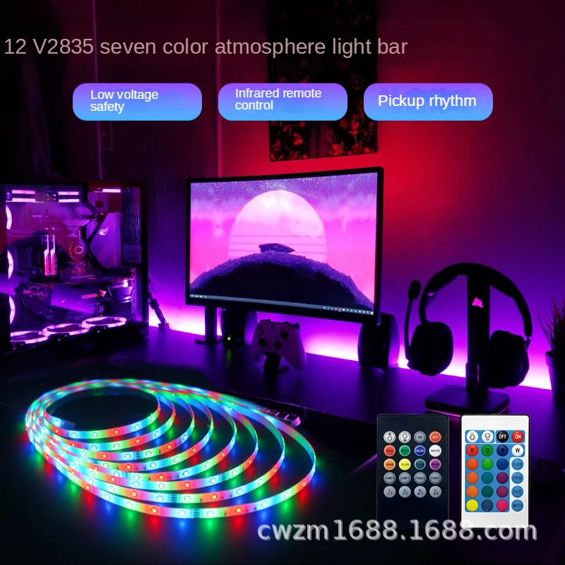 Led Strip Light RGB 2835 Waterproof 5-20M Remote Control Led Flexible Ribbon Tape for TV Backlight Room Home Party US/UK/EU Plug