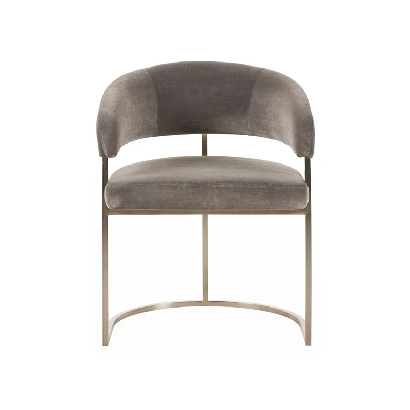 

Dining Room Furniture Luxury stainless steel metal Velvet Chair dining chair