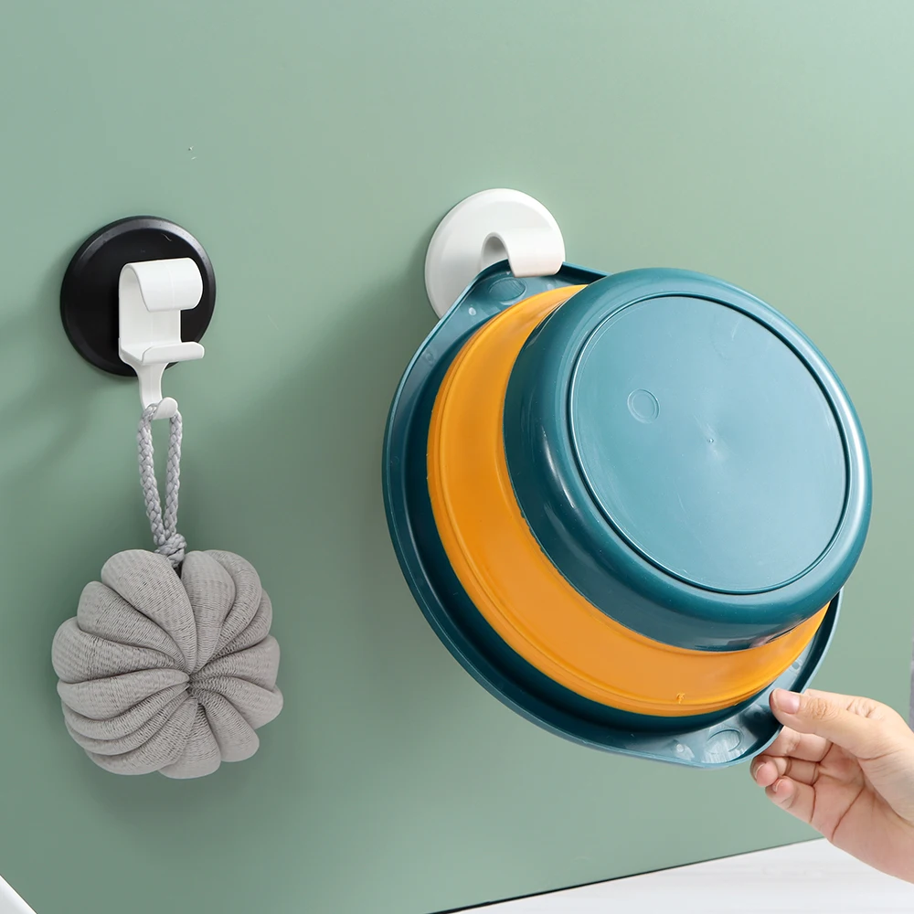 

Washbasin Hook Wash Basin Holder Bathroom Hanging Kitchen Glue Supplies Rack Sucker Storage Hooks Multifunctional Wall Hanger