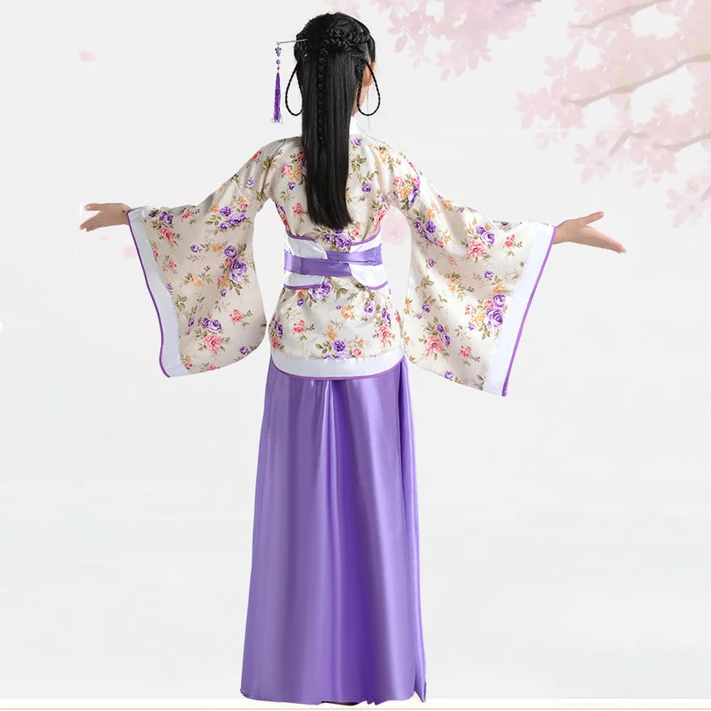 Женское традиционное искусственное кимоно с вышивкой синее лавандовое розовое