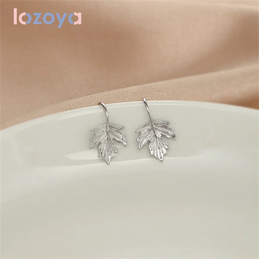 

Женские серьги из серебра 925 пробы, с Кленовым листом