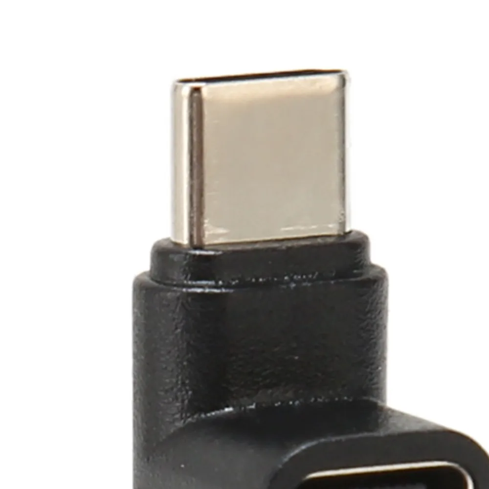 Фото 2 шт. USB-C адаптер 10 Гбит/с, 4K@60 Гц, 100 Вт, угловой, USB 3.1 Type-C (штекер) на USB-C 3.1 USB-C 2.0, 90 градусов №3
