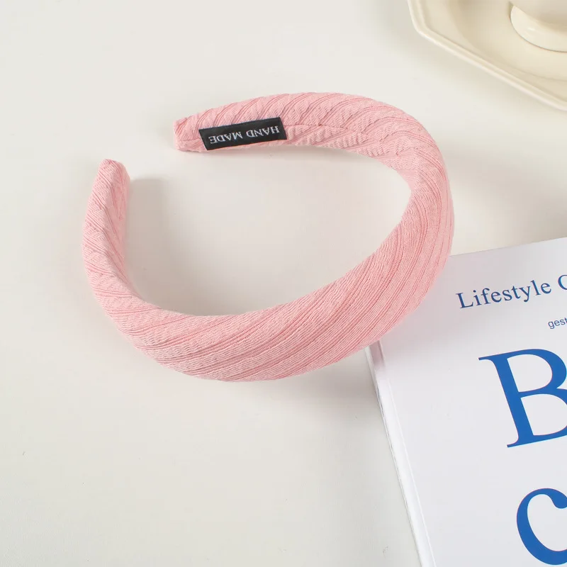 Модный женский розовый обруч для волос милый высокого давления с изображением