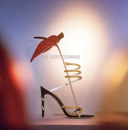 Летние спирали со змеиной головой украшенные стразами ремешки на щиколотке