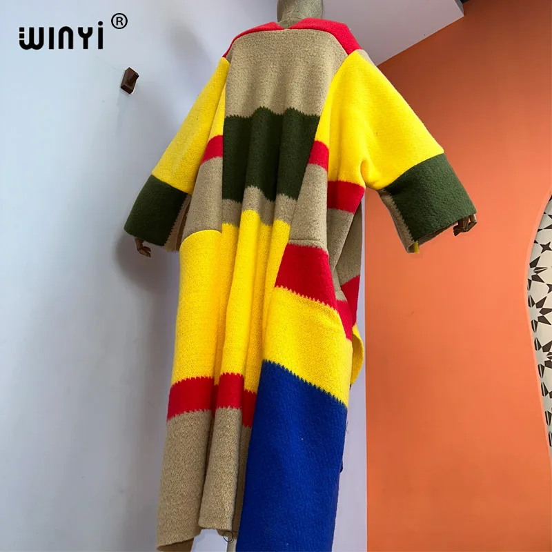 Женский Зимний вязаный кардиган 2023 WINYI свободная Рождественская мода модное