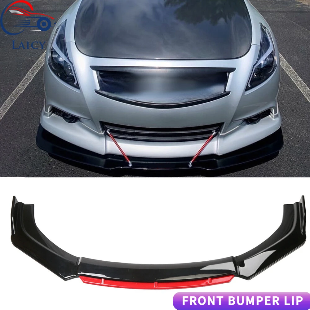 LAICY For Infiniti G35 G37 Q40 Q50 Q60 Front Bumper Lip Chin Spoiler Splitter Diffuser Body Kit Trim Air Dam Canard Splitter