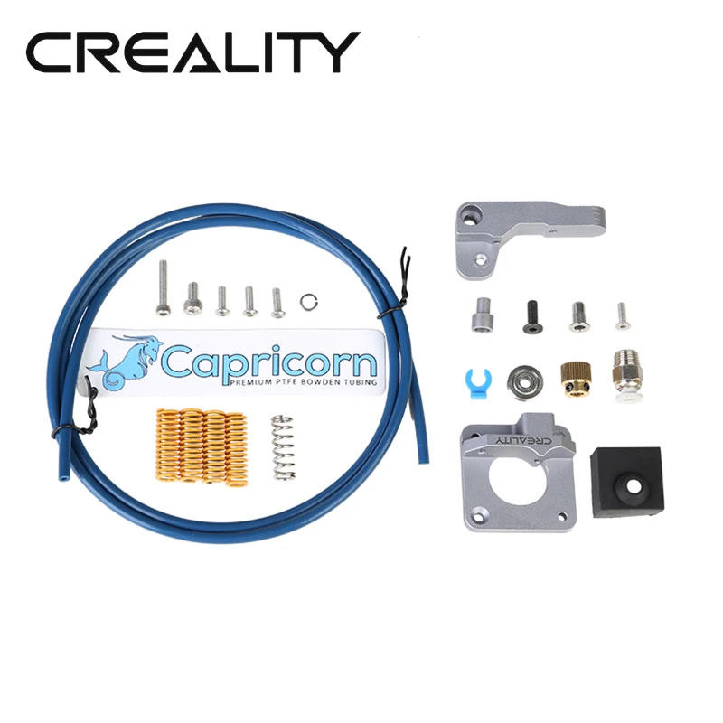 

CREALITY 3D Upgrade 1.75mm Gray Extruder & Capricorn Bowden PTFE Tubing & 3D Printer Accessories for CR-10 Series Ender-3 Series