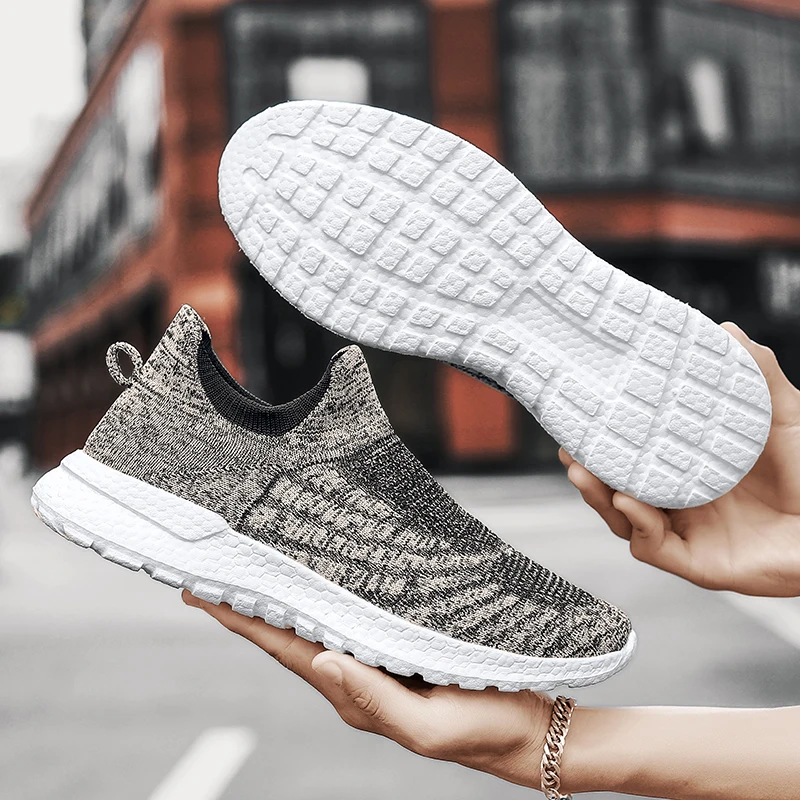 New Outdoor Men Sneakers Fashion Breathable Running Sport Shoes Quality Slip-on Unisex Athletic Footwear Zapatillas Mujer 35-46