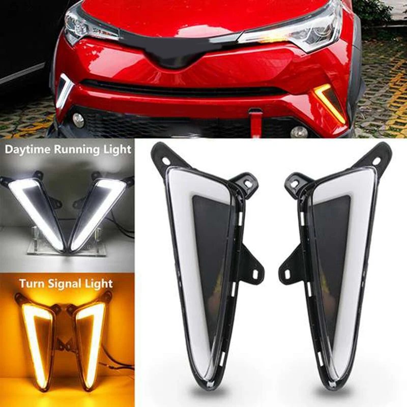 Дневные ходовые огни стоп-сигнал лампа для Toyota светодиодный CHR XLE DRL бампер