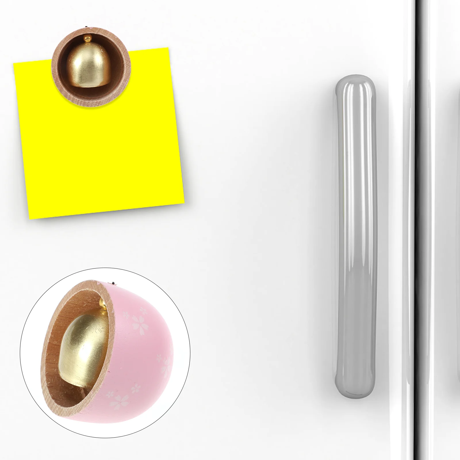 

Fridge Magnet Bell Doorbell Chime Door Magnetic Wooden Refrigerator Entry Magnets Sticker Wind Japanese Dollbell Picture Photo