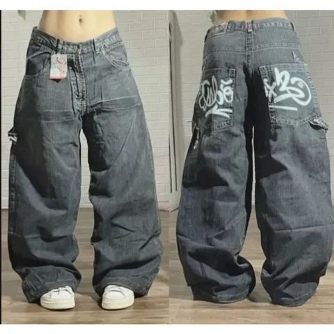 Винтажные джинсы STREETWEAR синие полиэстер