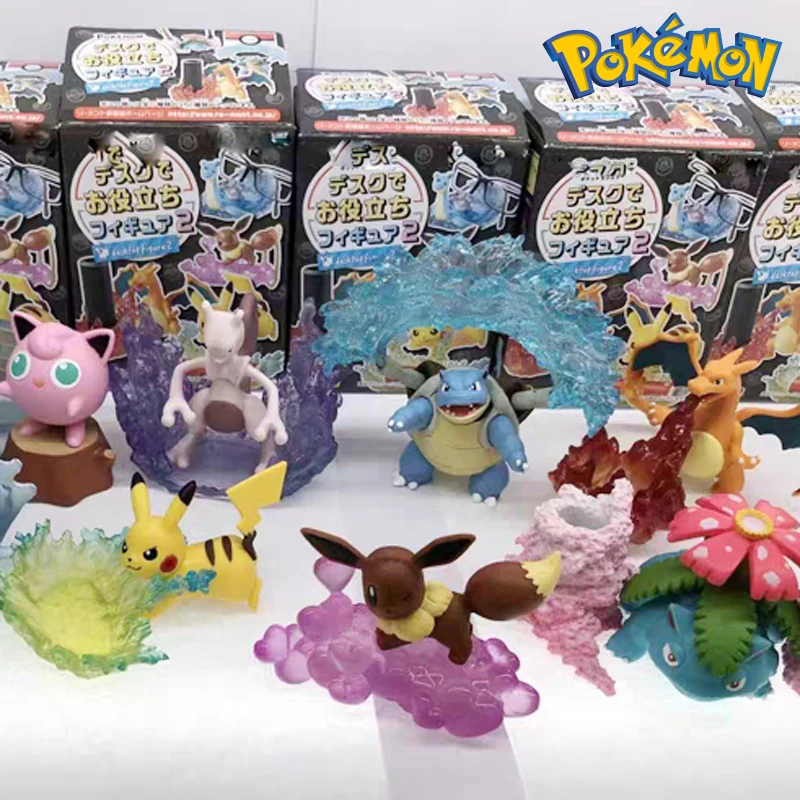 

8 шт., игрушечные фигурки покемона, аниме, Пикачу, Eevee, Mewtwo, Bulbasaur, Mew Gengar, экшн-фигурки, украшения, модели кукол