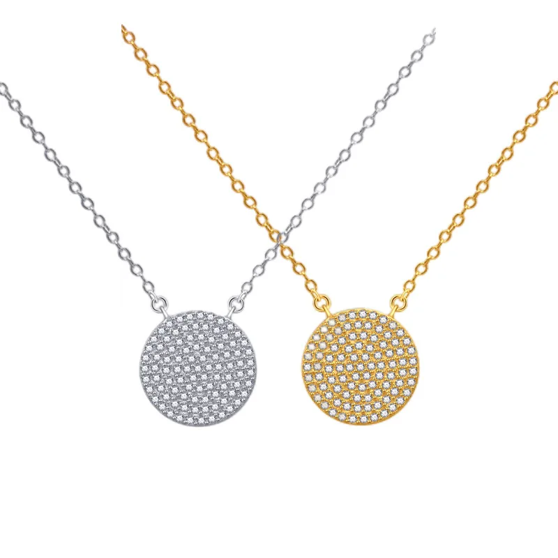 

Лидер продаж, высококачественный дизайн из стерлингового серебра S925 пробы, универсальное модное круглое ожерелье с французским кулоном