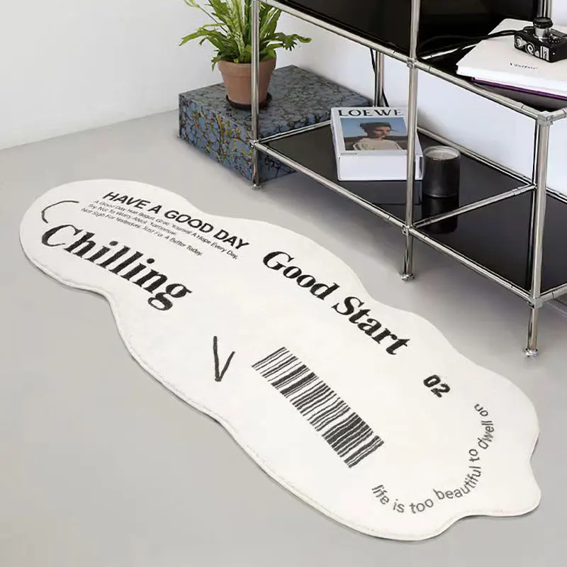 Модный несимметричный толстый ковер смешной прикроватное одеяло для спальни