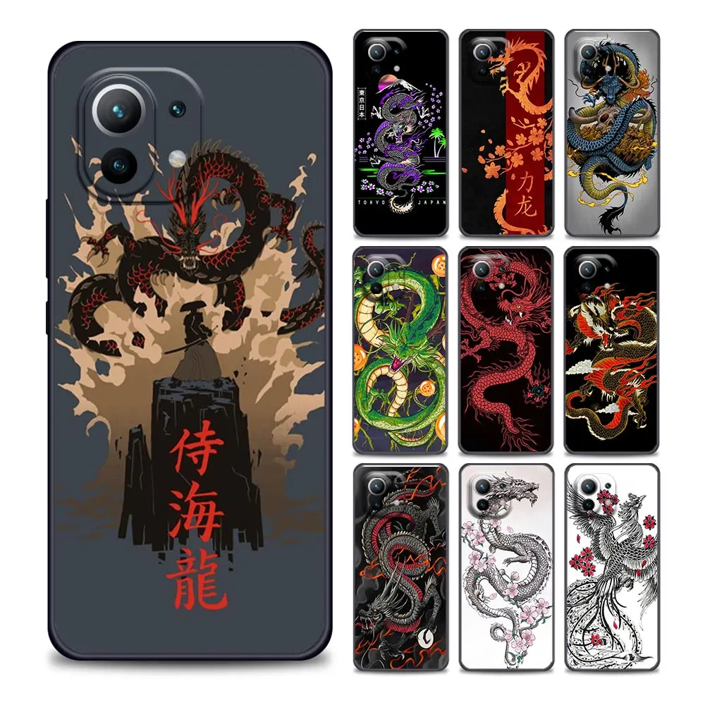 

Animal Fashion Dragon Pattern Phone Case for Xiaomi Mi 11i 11 11X 11T Poco X3 Pro NFC M3 Pro F3 GT M4 Cases Capa Coques Shell