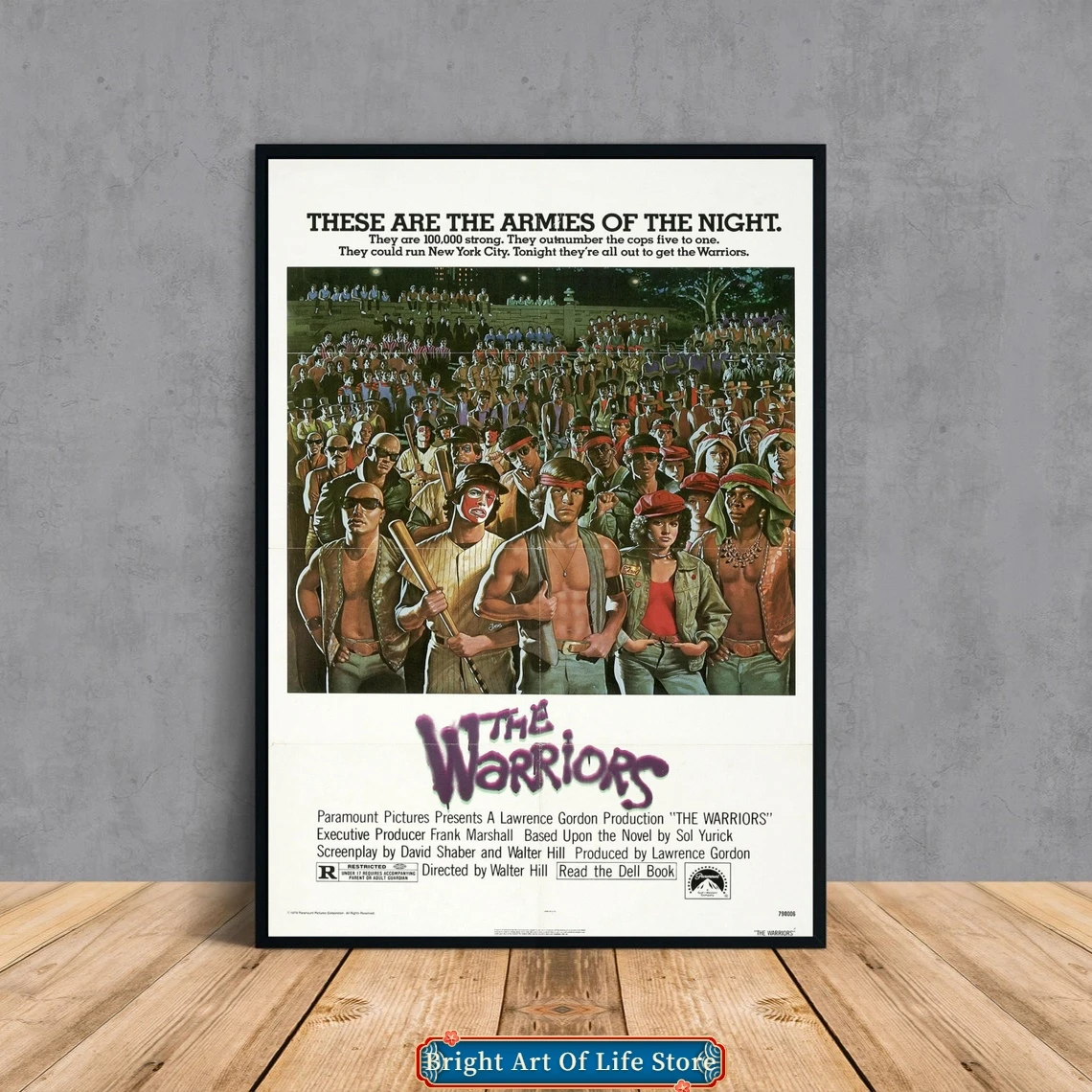 

The Warriors (1979) Classic Movie Poster Star Cover Photo Canvas Print Apartment Home Decor Wall Painting (Unframed)